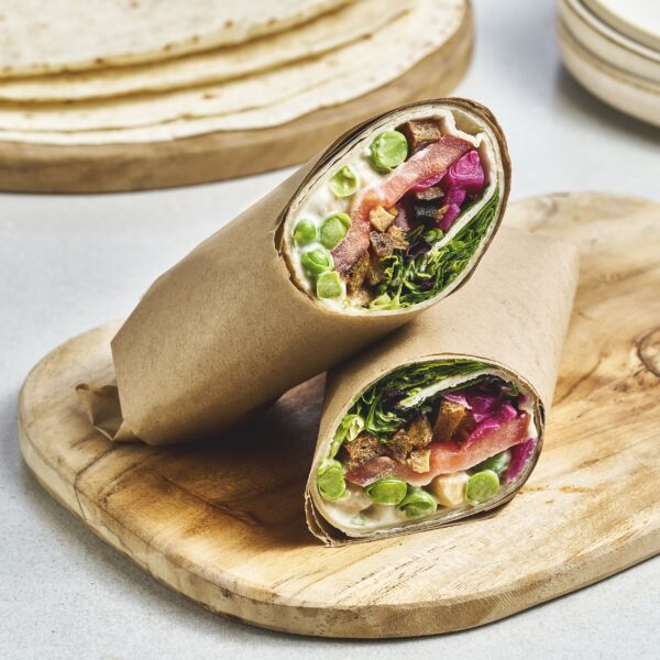 Vegansk cæsarwrap